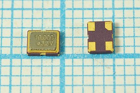 Кварцевый генератор 10000, SMD03225C4, 3,3В, SOC3, T/CM