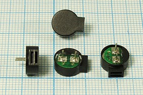 Зуммер магнитоэлектрический без генератора, 10x 4m11, напряжение 1.5В, сопротивление 6 Ом, частота 2.731 кГц, 2P4, GST964BP