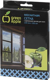 GBN001 GREEN APPLE Москитная сетка для окон 130*150см (сетка + крепежная лента)