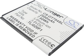 Аккумулятор CS-OT704SL TLi020F1 для Alcatel One Touch 7040, 7041, 6036, 5042 3.8V / 2000mAh / 7.60Wh