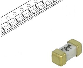 0449.750MR, Предохранитель: плавкая вставка, медленный, 750мА, 125В, SMD