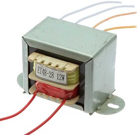 EI48*28 220v to 2x12v 12W, Трансформатор питания сердечник EI48-28, 50 Гц, понижение с 220 В до 2х12 В, 1 А, 12 Вт, крепление на 2 винта