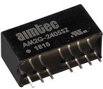 AM2G-2405DZ, DC/DC преобразователь 2 Вт; вход 18~36 В; двуполярный выход -5; 5 В; -0.2 А; -40~85 ?C , дерейтинг при 85 ?C; изоляция 1000 VDC