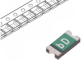 0ZCJ0010FF2E, Предохранитель восстанавливаемый 0.1A(захват) 0.25A(удержание) 60В 10A 0.4Вт 1сек 1.6Ом SMD 1206