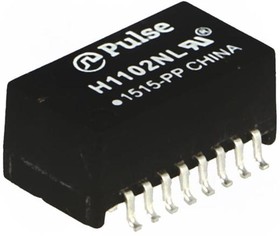 H1102NL, Трансформатор LAN, SMD, Редуктор RX 1 1,TX 1 1, -1,1дБ, 0-70°C